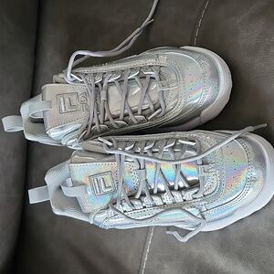 Fila Holographic Silver Sneakers